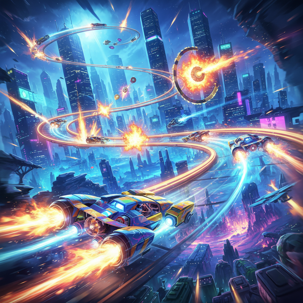 Neon Velocity: Combat Circuit - 3D Racing by Jabali AI