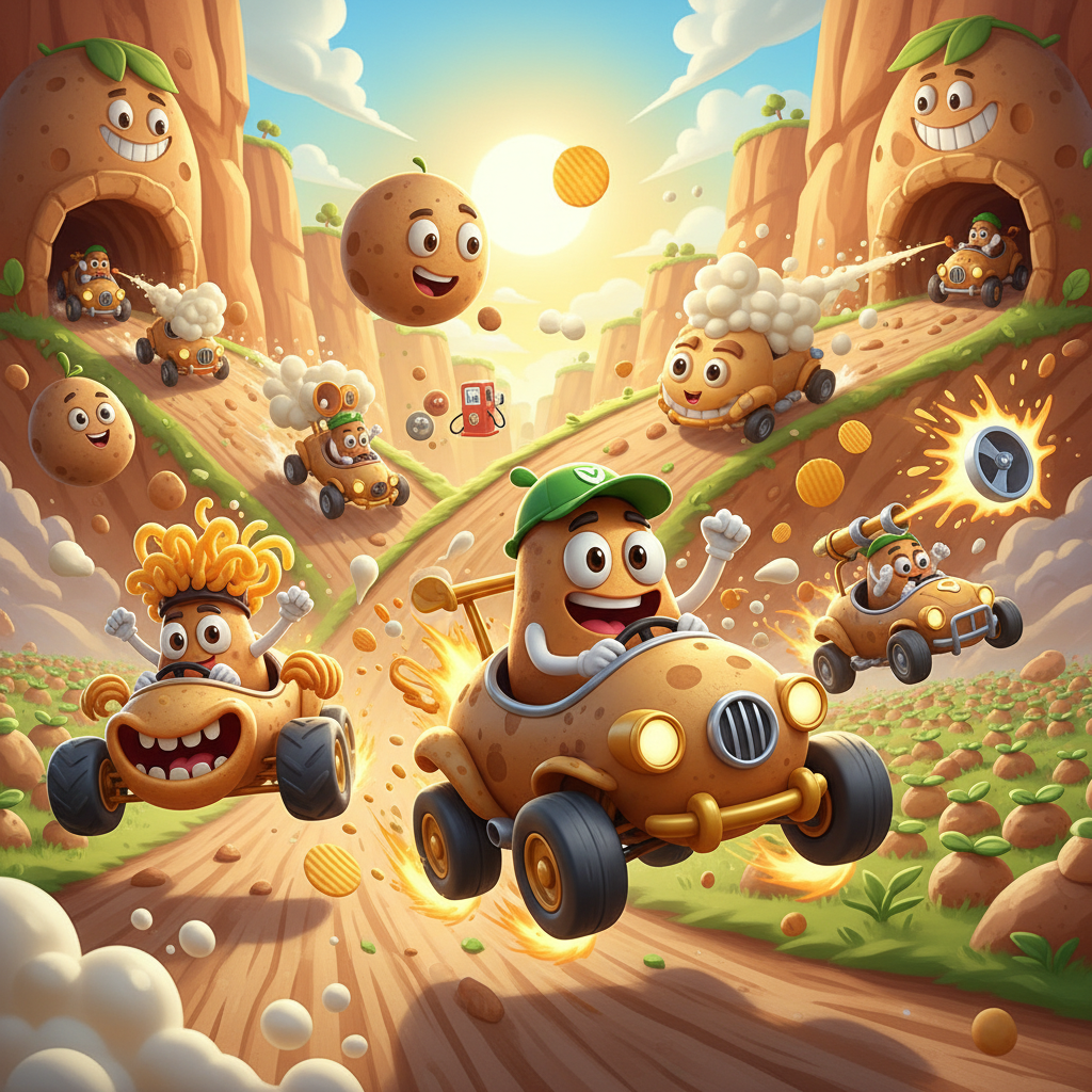 Potato Man Turbo Derby - 3D Racing by Jabali AI