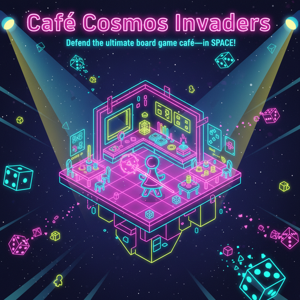 Café Cosmos Invaders - Fixed Shooter Arcade by Jabali AI
