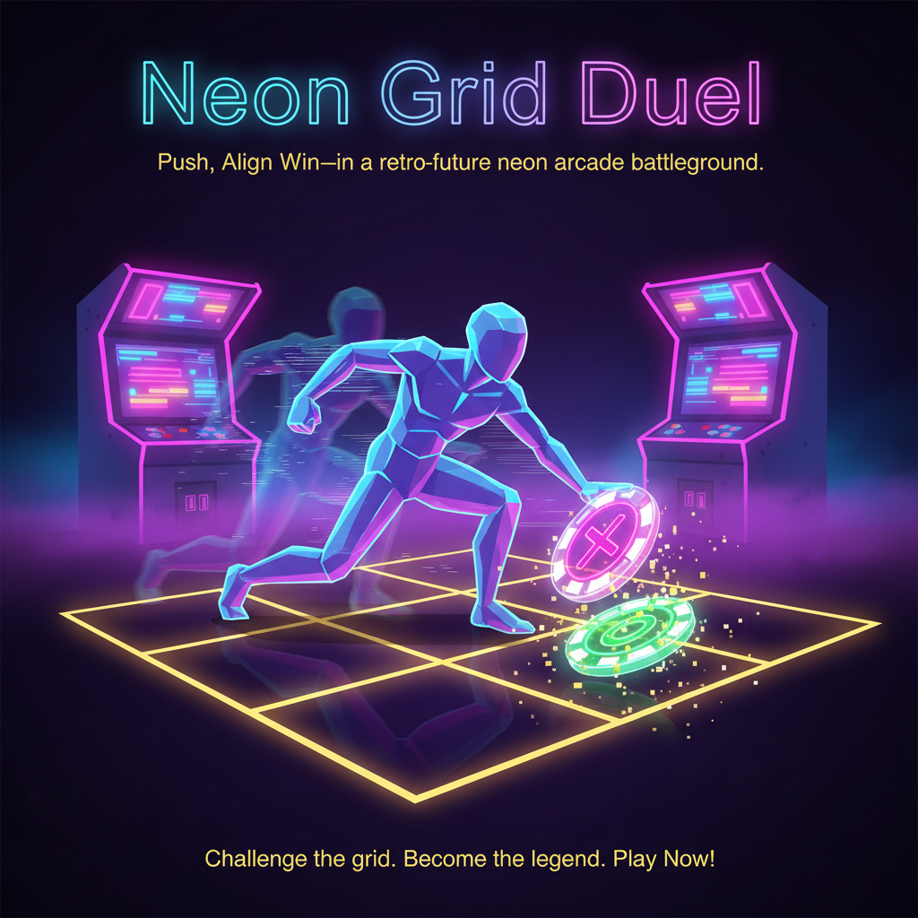 Neon Grid Duel - Grid-Based Puzzle by Jabali AI