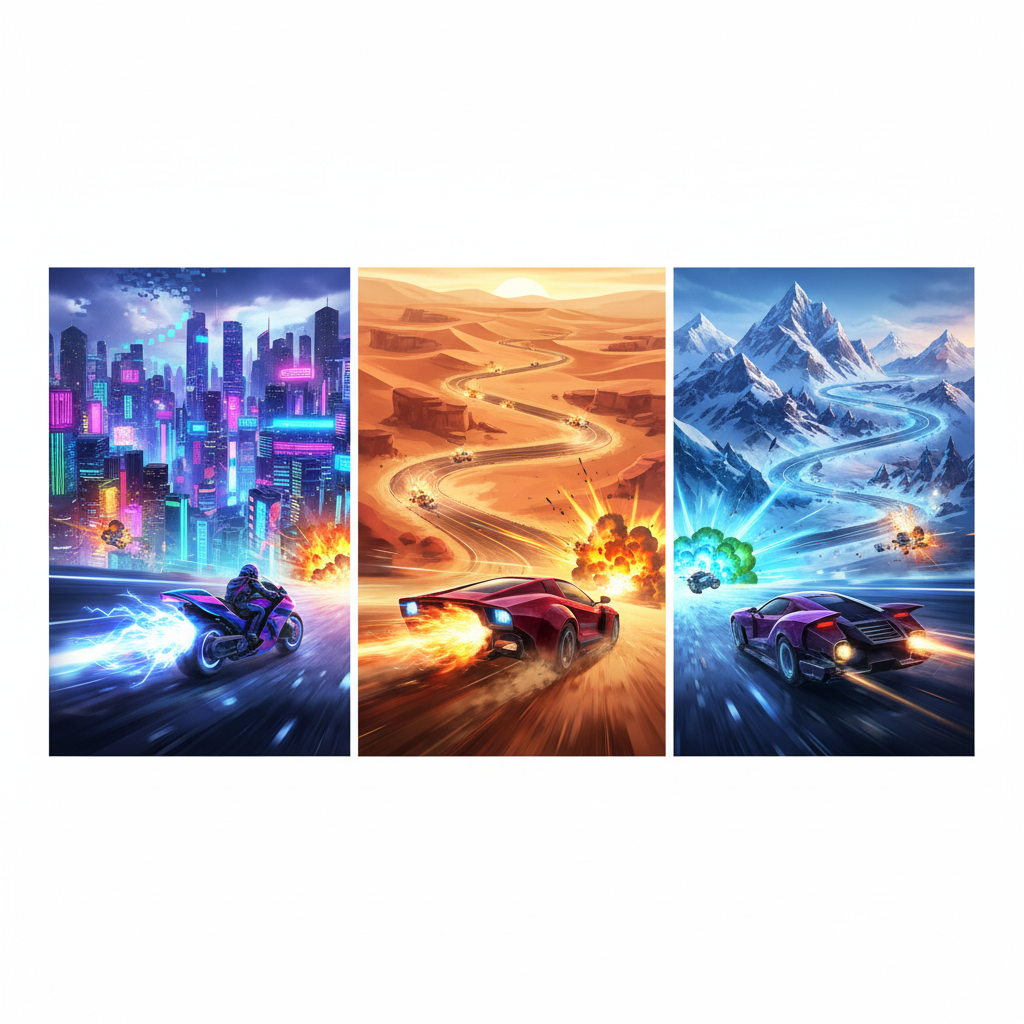 Neon Rivals: Turbo Combat - 3D Racing by Jabali AI