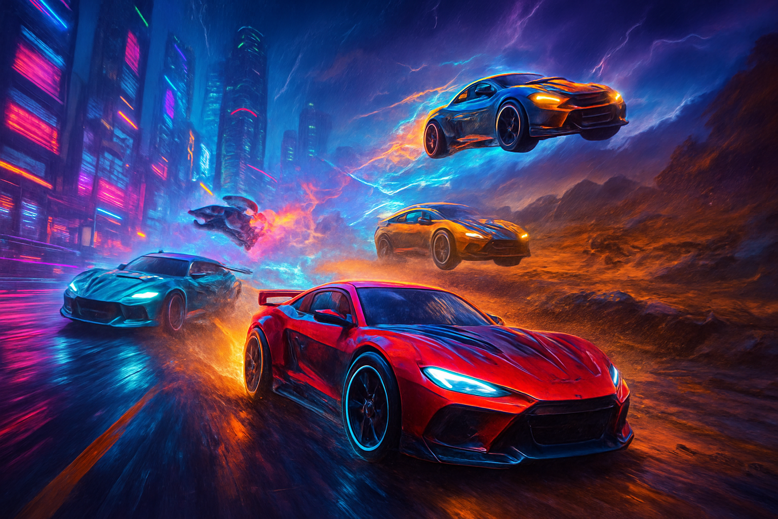 Neon Rivals: Turbo Combat - 3D Racing by Jabali AI