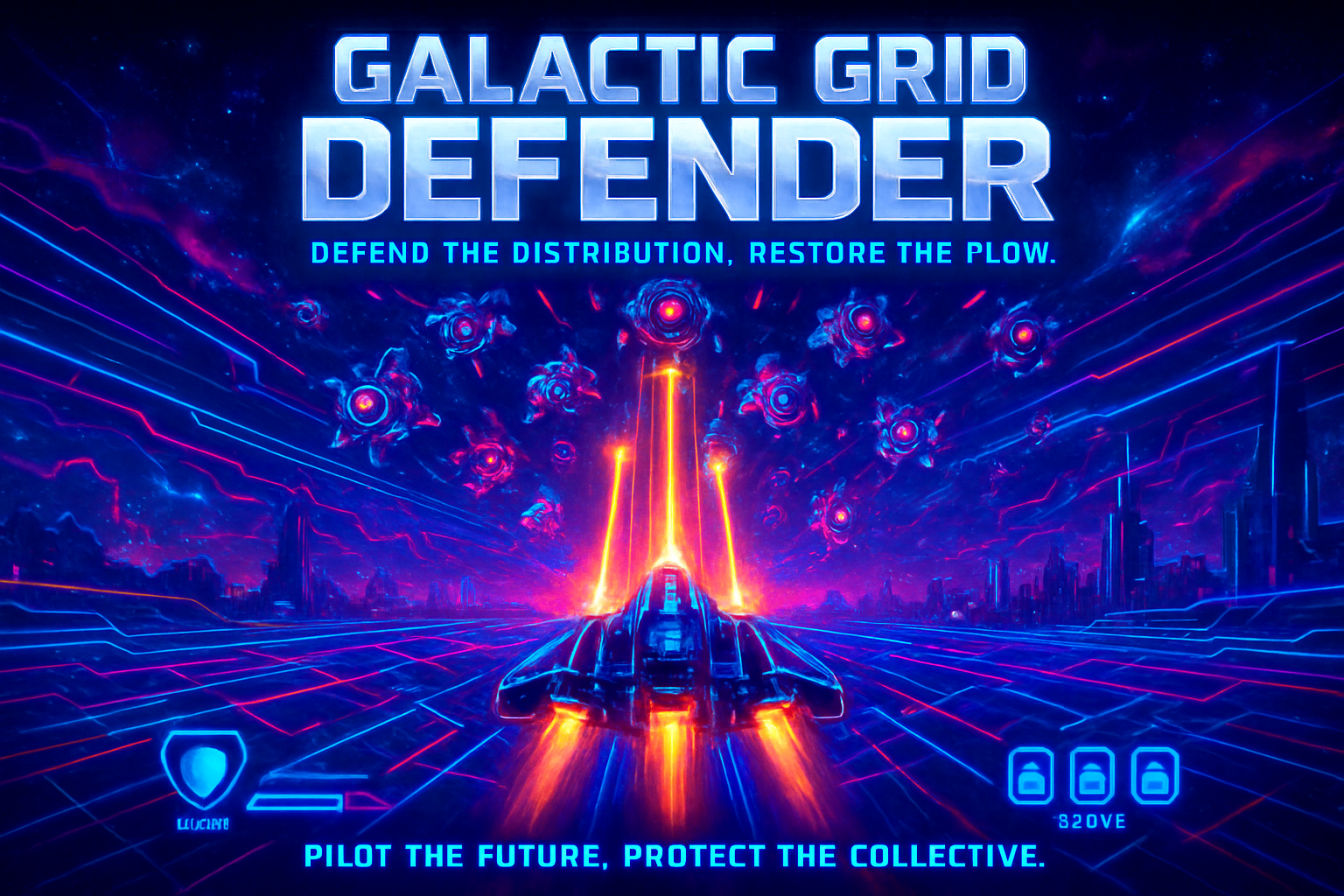 Galactic Grid Defender - Fixed Shooter Arcade by Jabali AI