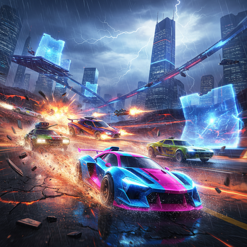 Neon Havoc Racers - 3D Racing by Jabali AI