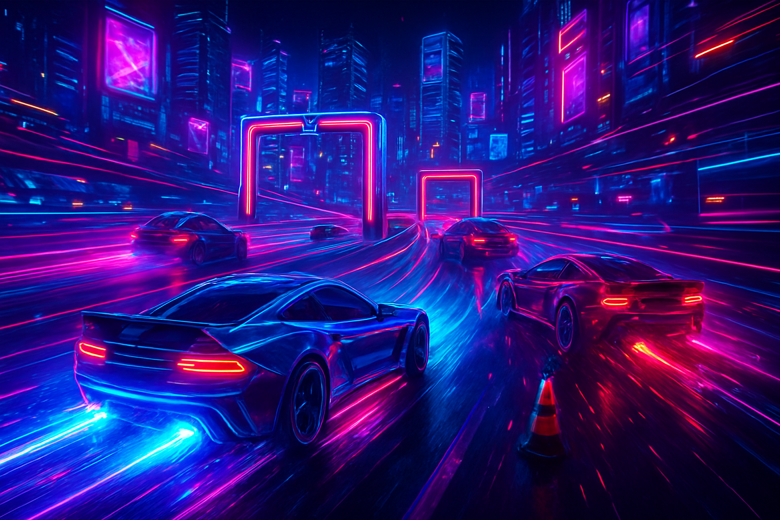 Neon Rivals: Urban Clash - 3D Racing by Jabali AI