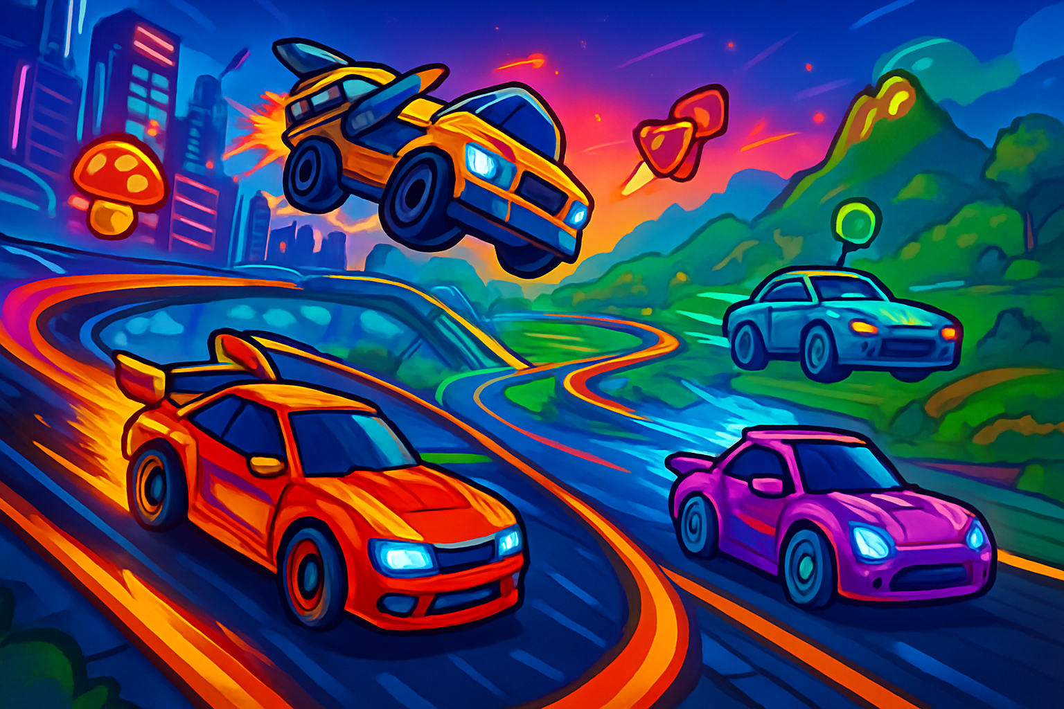 Neon Turbo Rivals - 3D Racing by Jabali AI