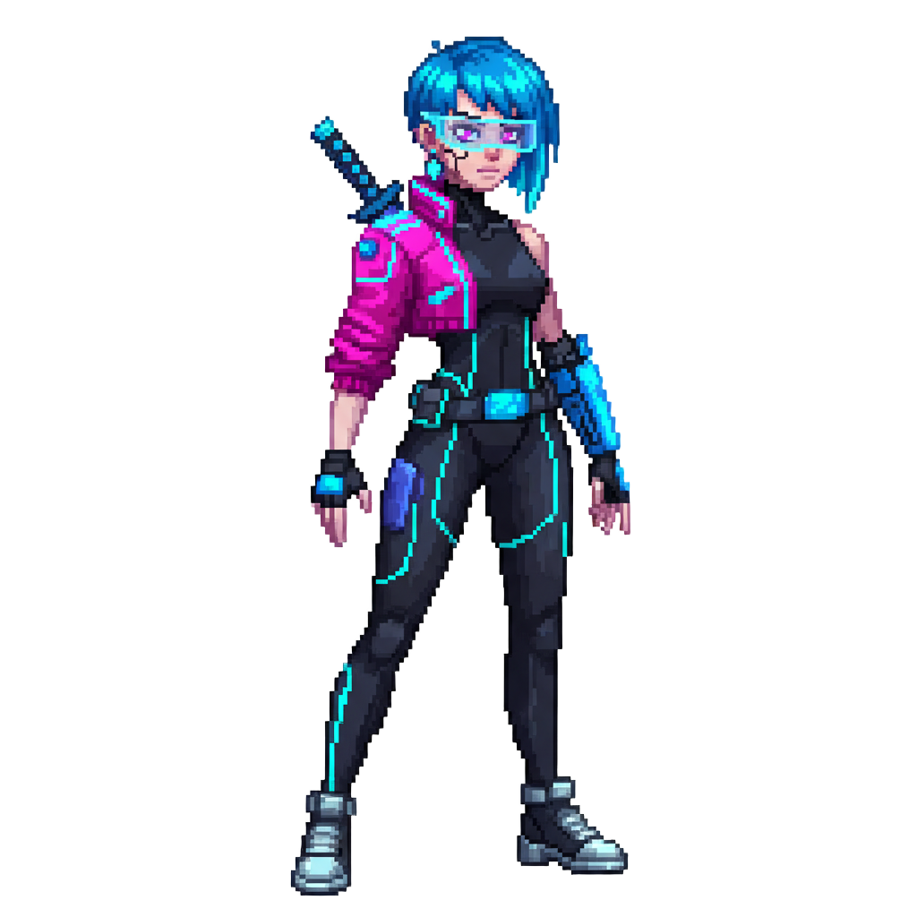 Neon Blade - Jabali AI Poster