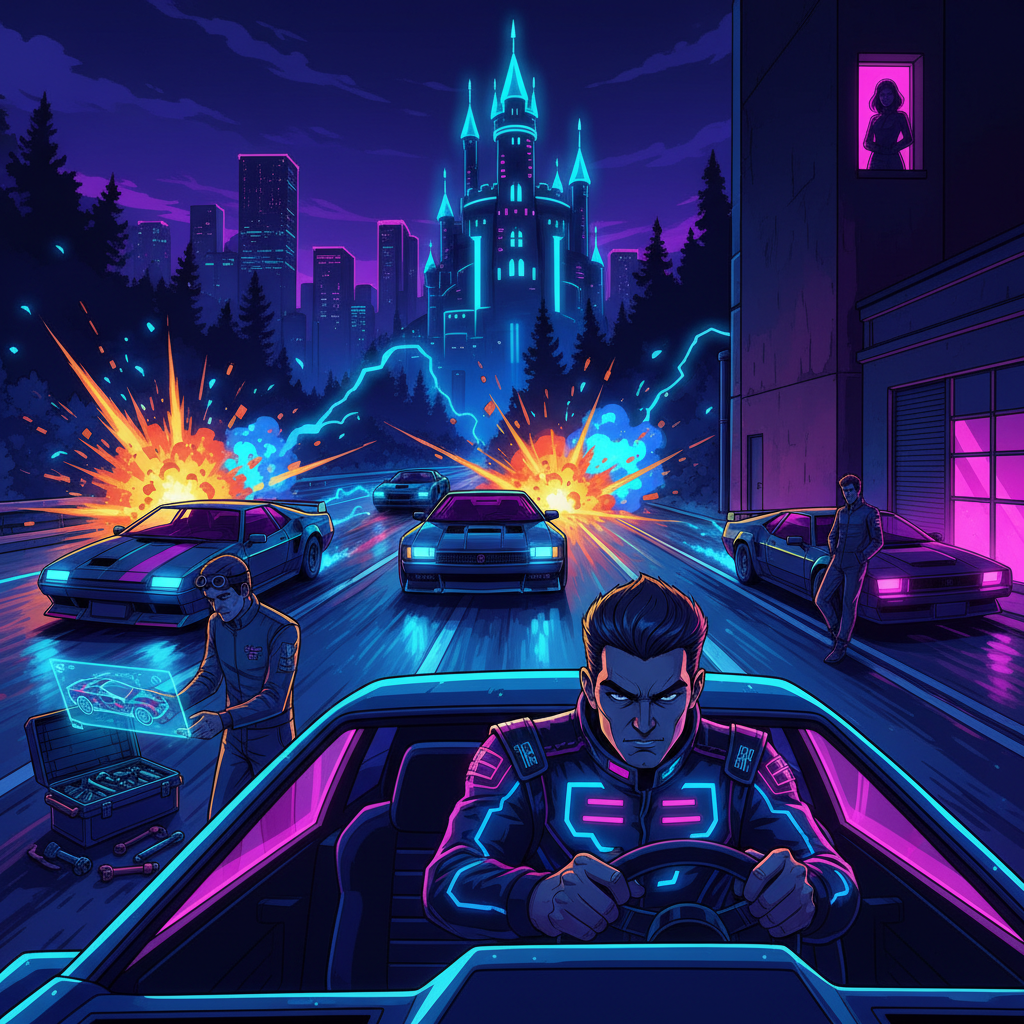 Neon Blast Highway - Adventure RPG by Jabali AI