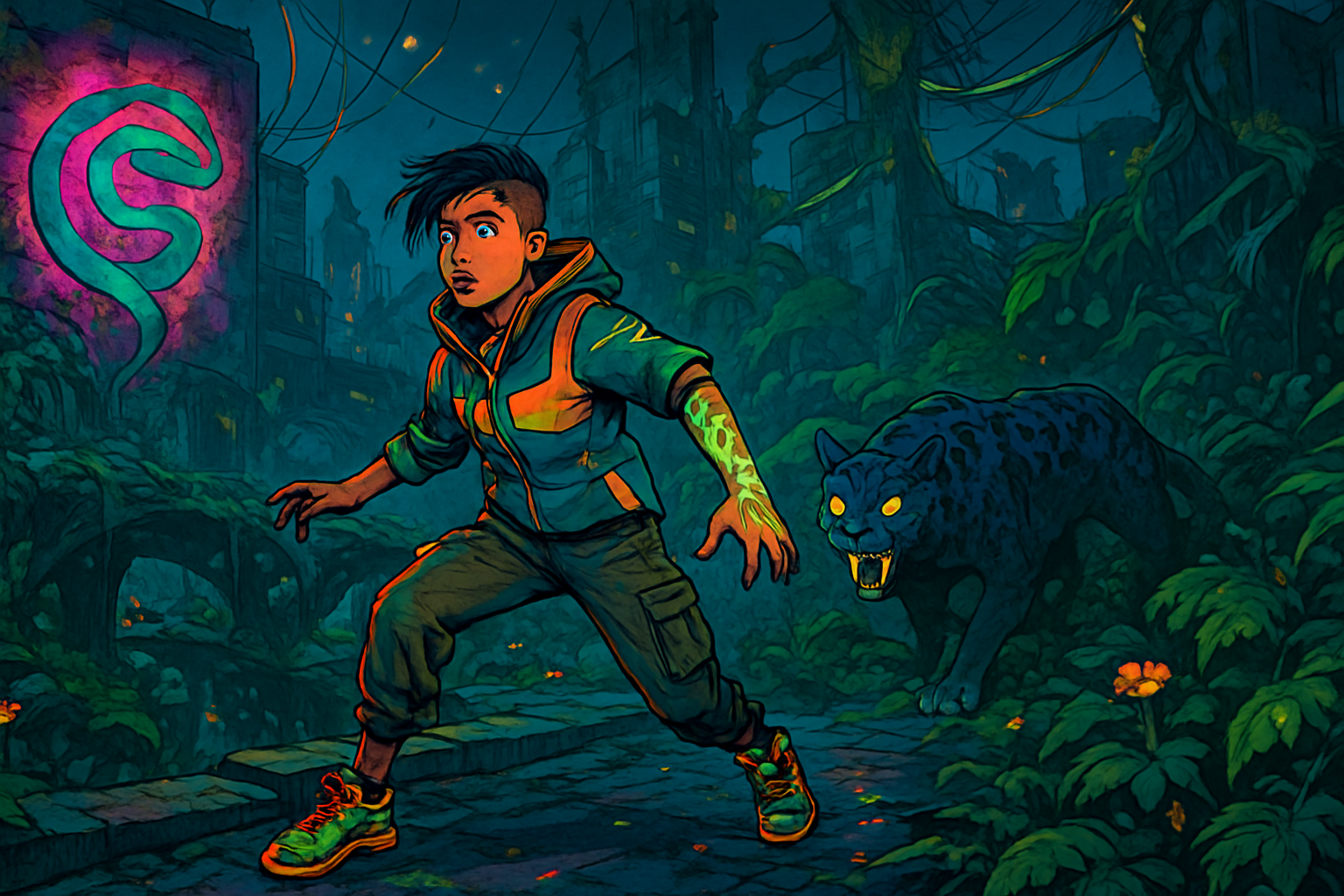 Devourers of Neon - Branching Interactive Story by Jabali AI
