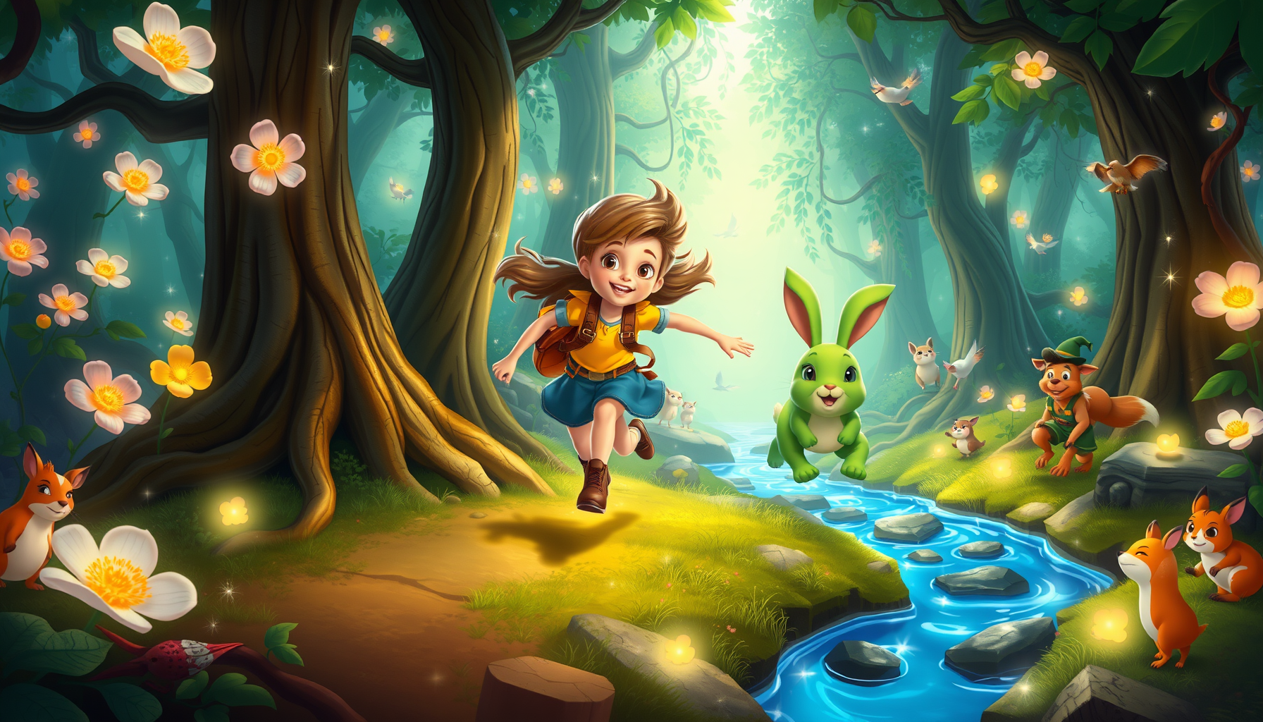 Chasing the Green Rabbit - Crossing Arcade by Jabali AI