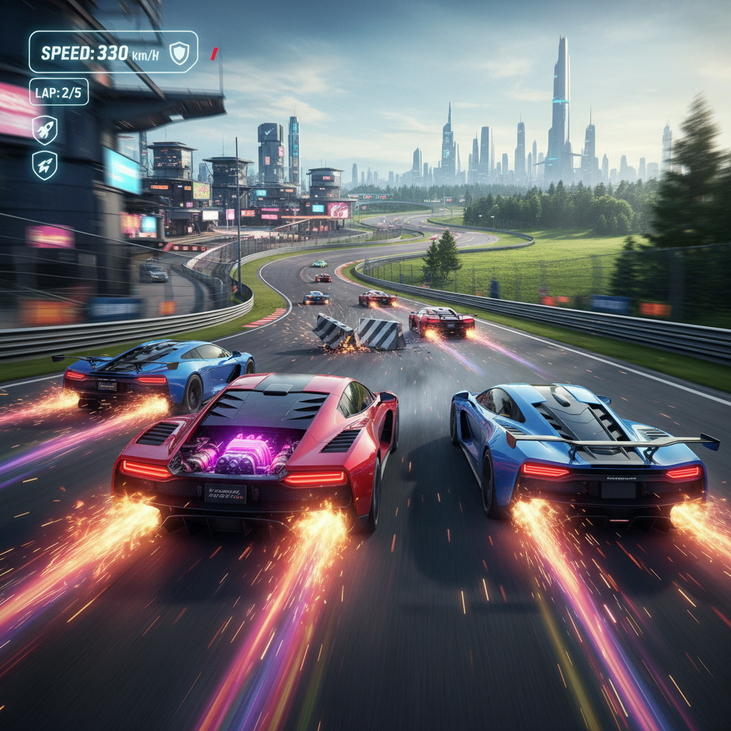 Velocity Rivals: Combat Racing - Jabali AI Poster