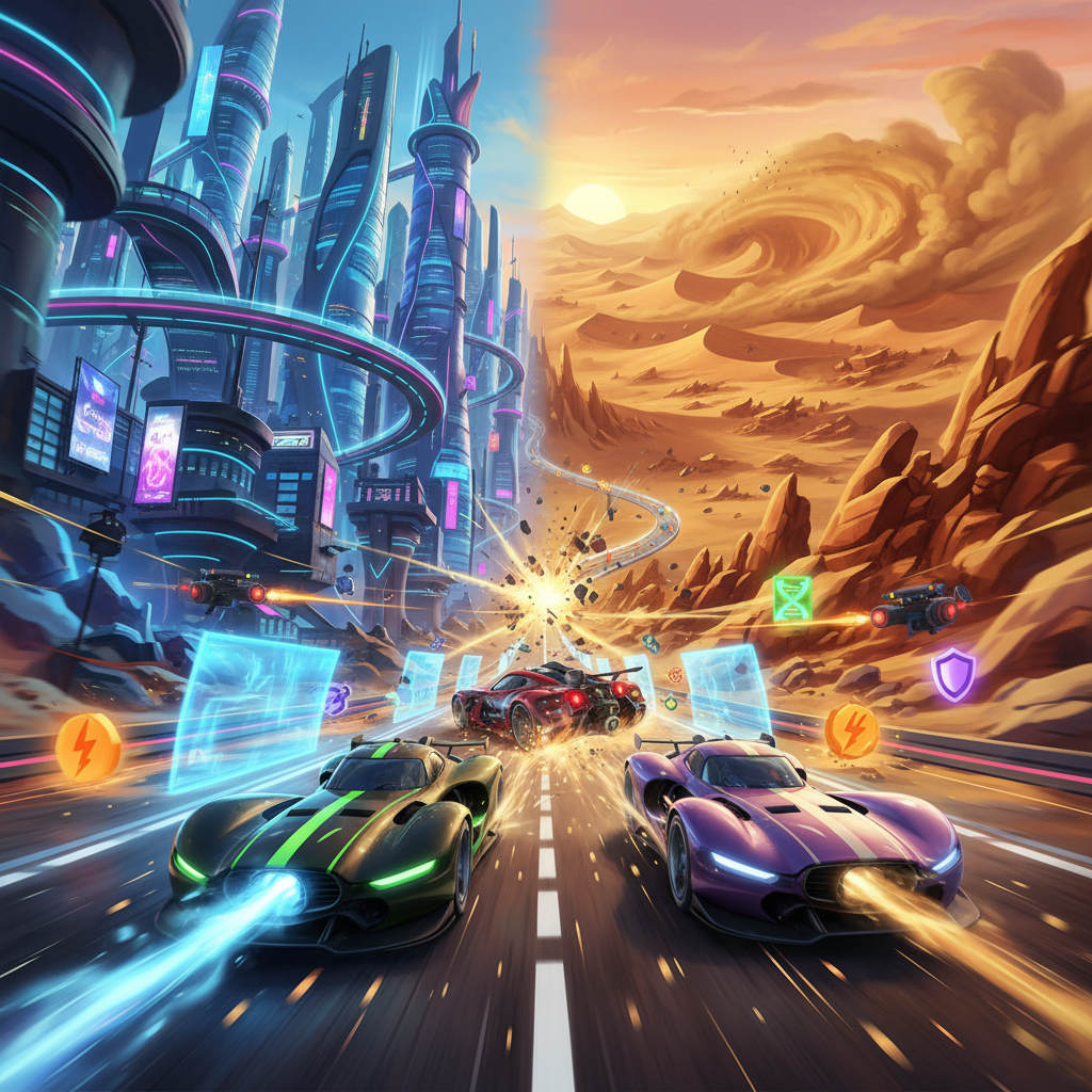 Gene Circuit: Neon Combat - 3D Racing by Jabali AI