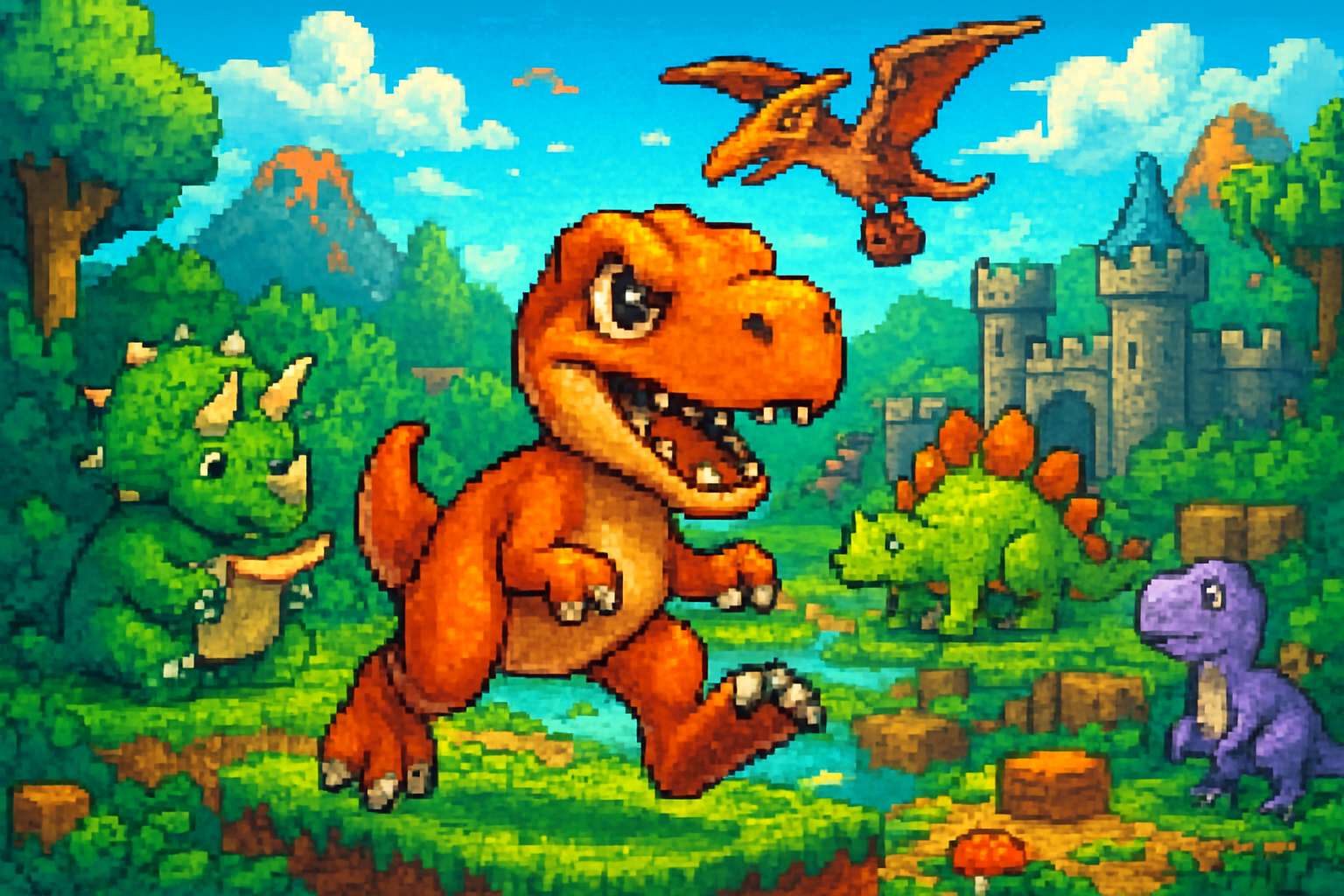 Rex's Prehistoric Quest - Adventure RPG by Jabali AI