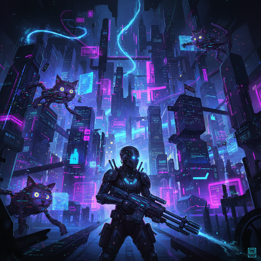 Neon Grid Paradox - Dungeon Crawler RPG by Jabali AI