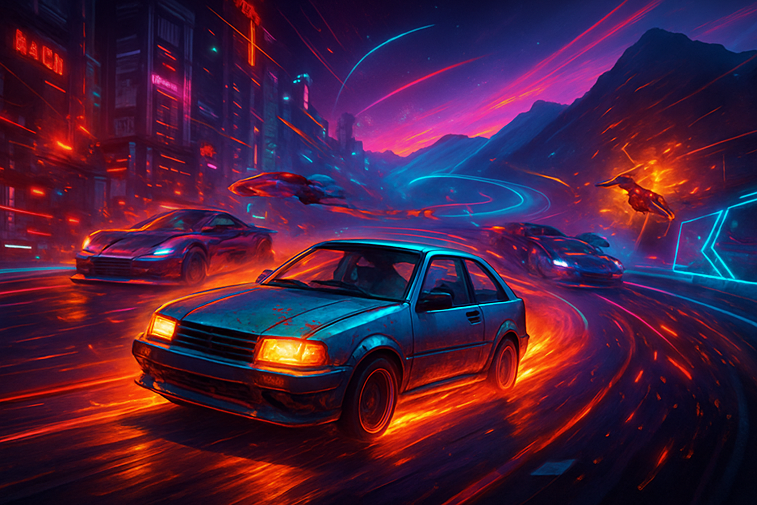 Neon Rivals: Turbo Uprising - 3D Racing by Jabali AI