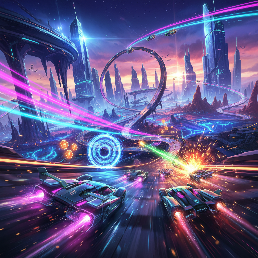 Neon Velocity: Combat Circuit - 3D Racing by Jabali AI