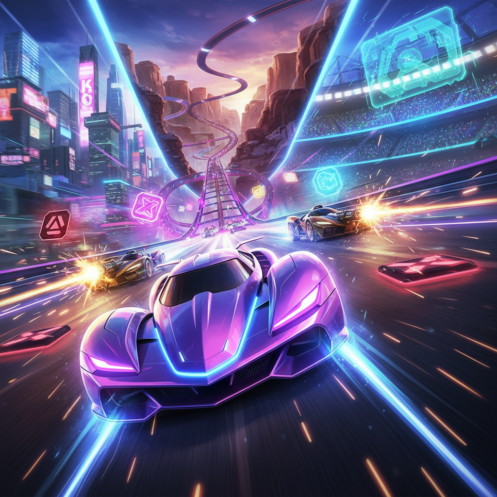 Neon Velocity: Combat Circuit - 3D Racing by Jabali AI