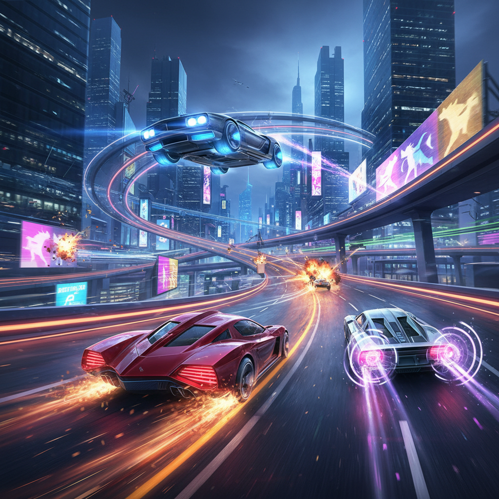 Neon Rival: Turbo Combat - 3D Racing by Jabali AI