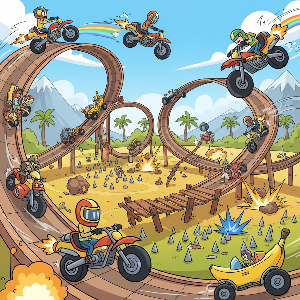 Stunt Brawl: Nitro Riders - 3D Racing by Jabali AI