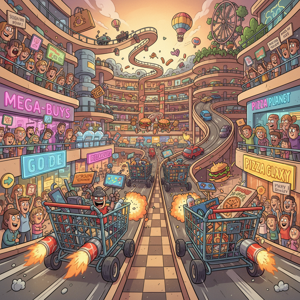 Cart Combat: Mall Mayhem - Jabali AI Poster