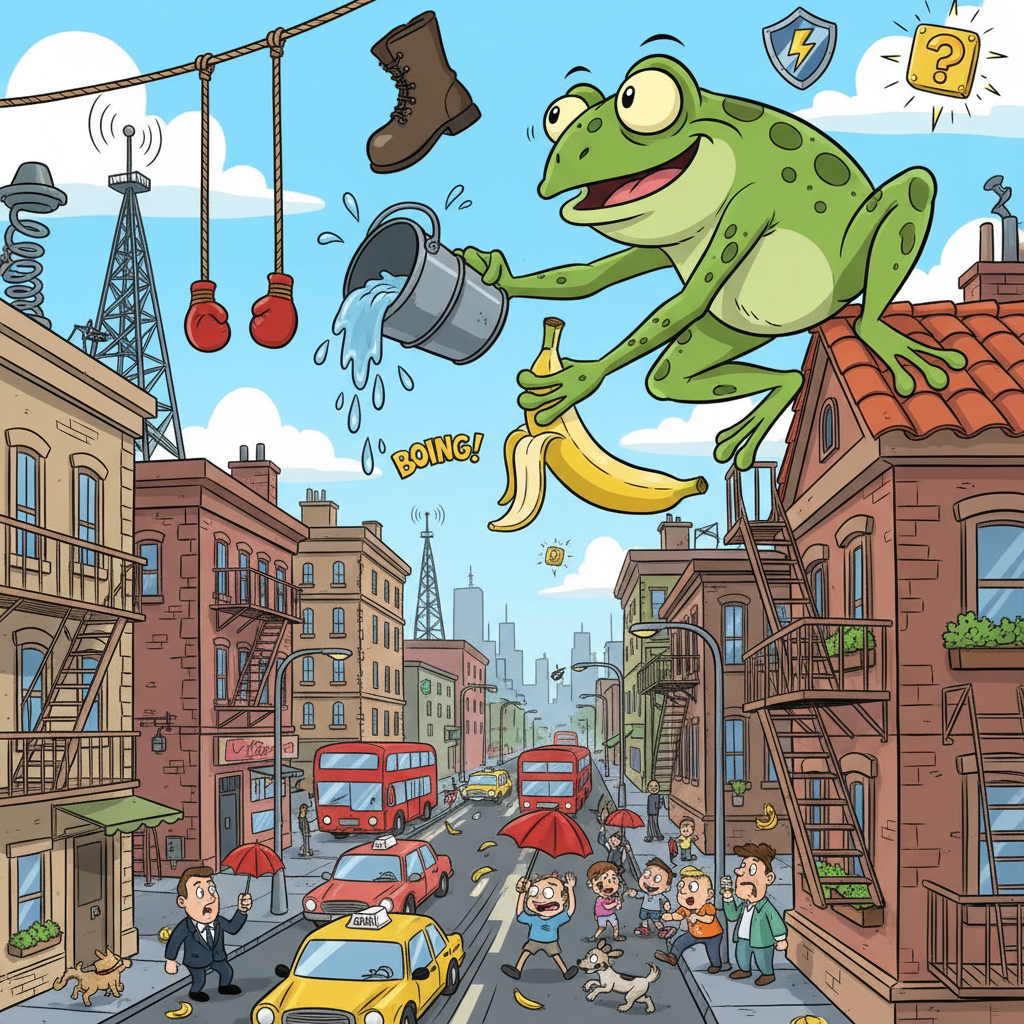 Rooftop Ribbit Rampage - Crossing Arcade by Jabali AI