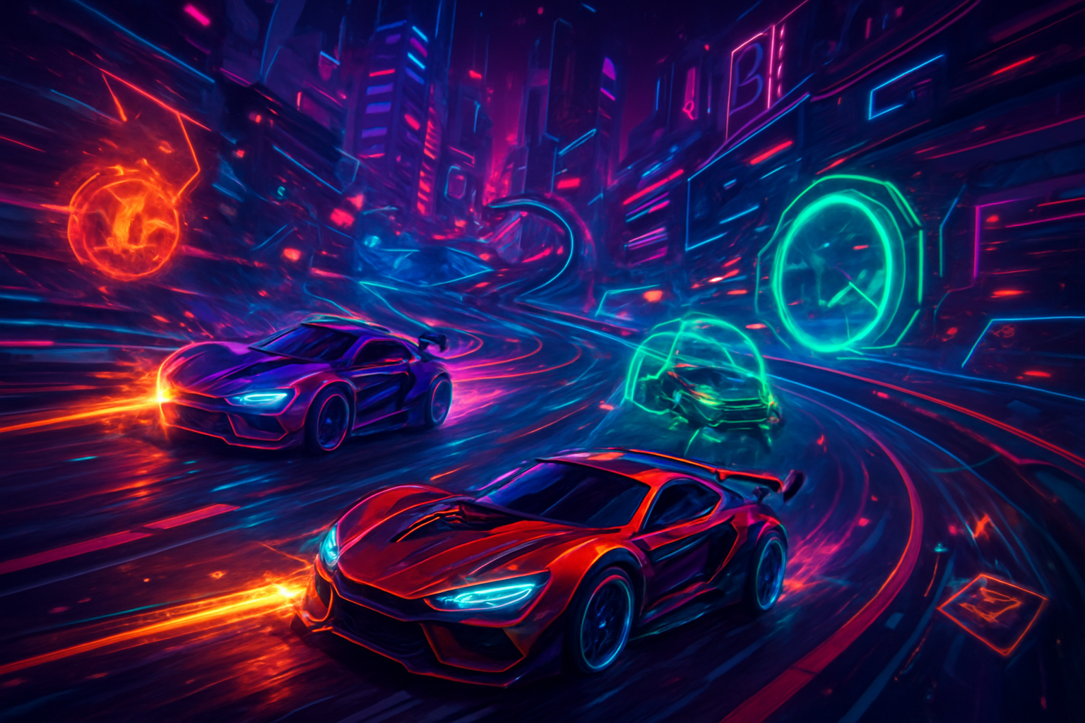 Neon Rift Racers - 3D Racing by Jabali AI