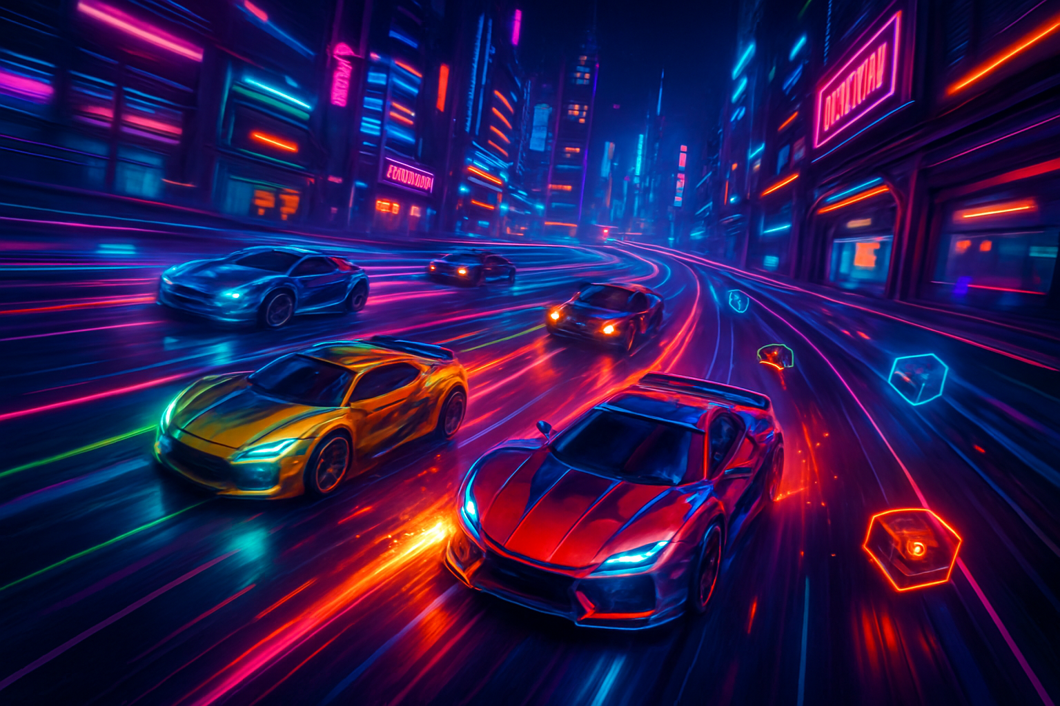 Neon Velocity: Rival Shift - 3D Racing by Jabali AI