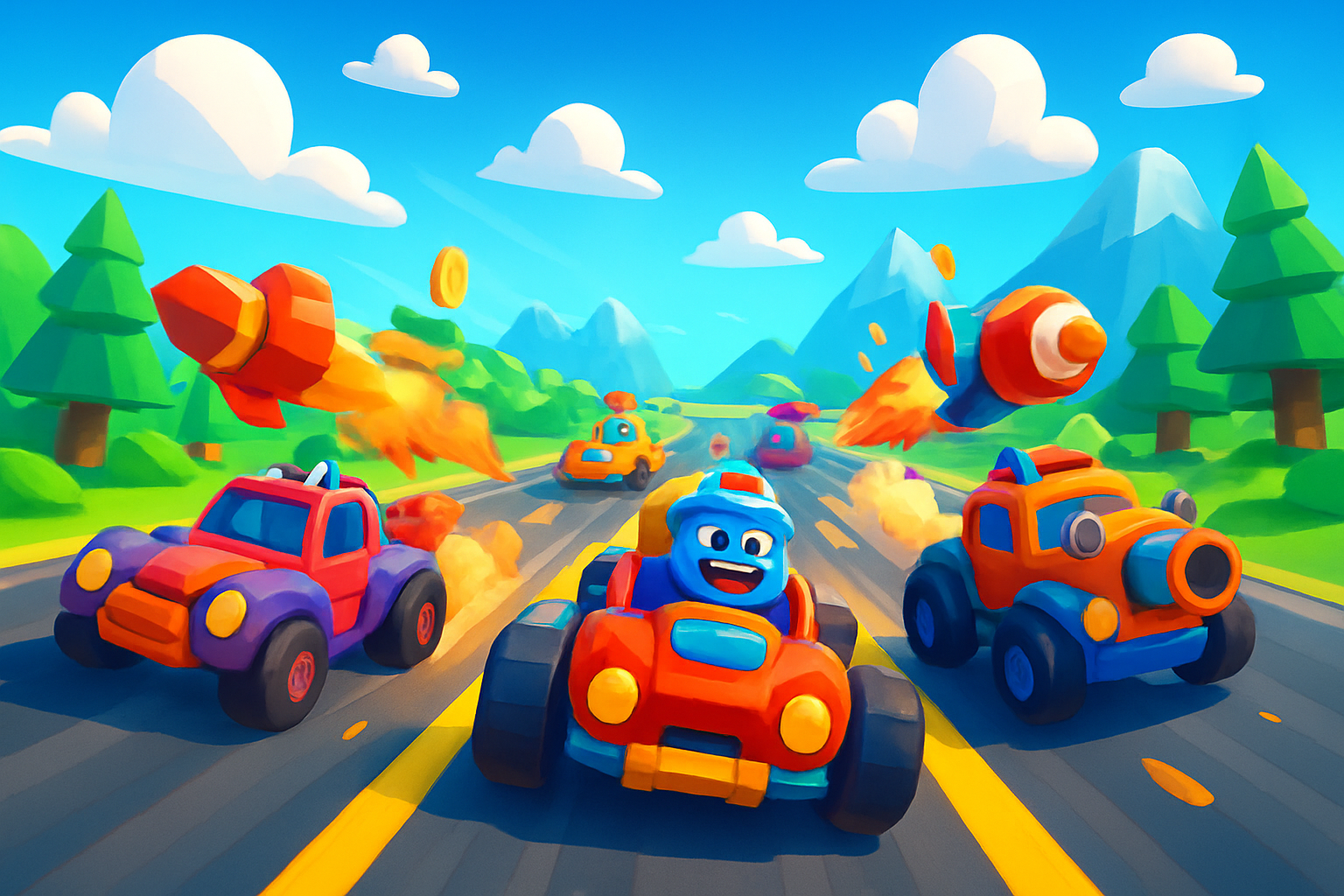 Turbo Toon Rivals - 3D Racing by Jabali AI