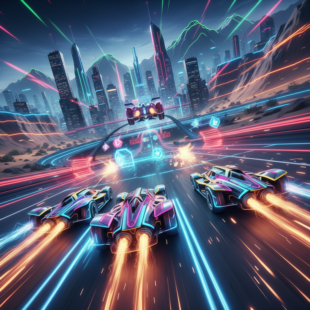 Neon Rivals: Velocity Wars - 3D Racing by Jabali AI