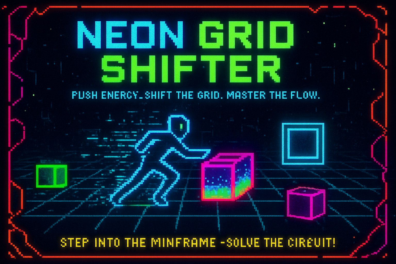 Neon Grid Shifter - Grid-Based Puzzle by Jabali AI