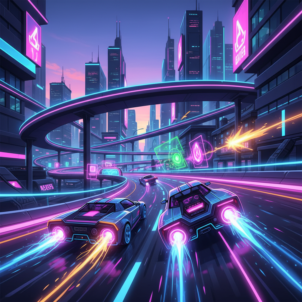 Neon Velocity: Urban Combat - Jabali AI Poster