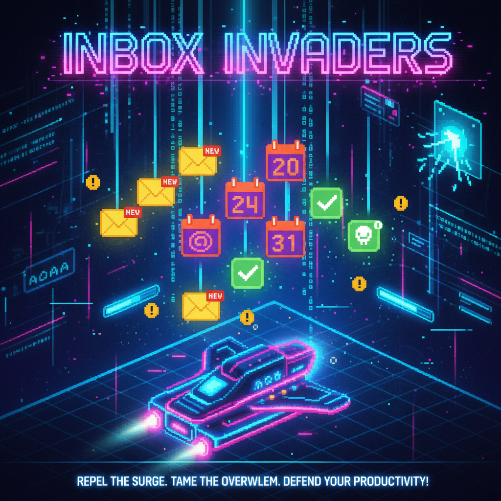 Inbox Invaders - Fixed Shooter Arcade by Jabali AI