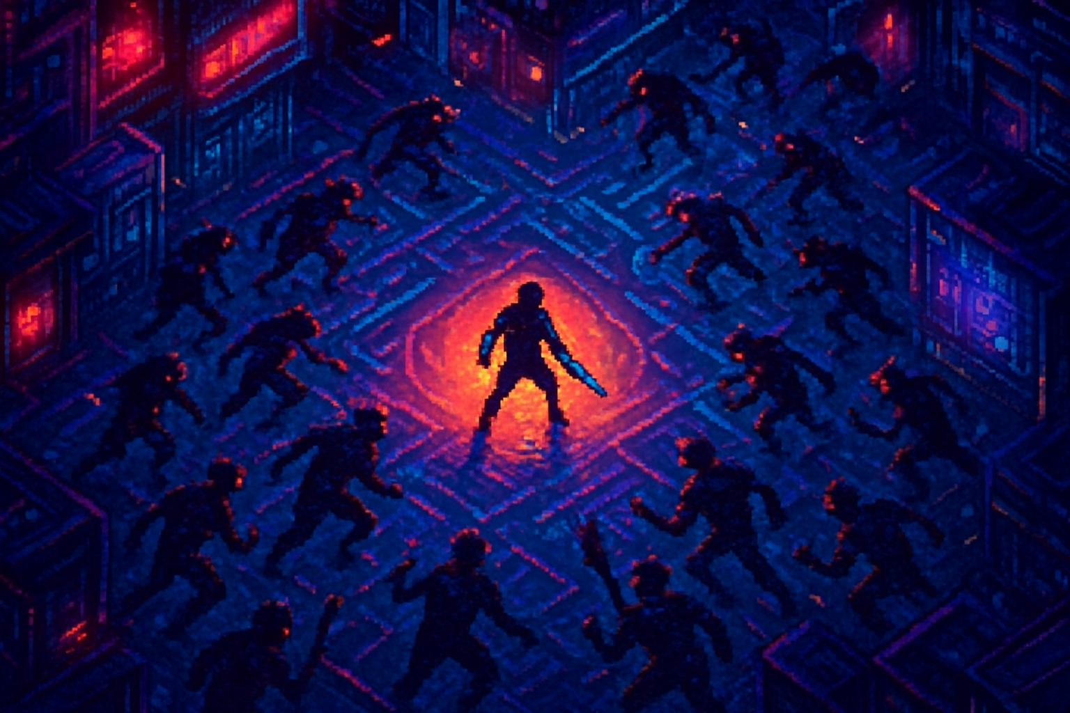 Neon Labyrinth - Directional Shooter by Jabali AI