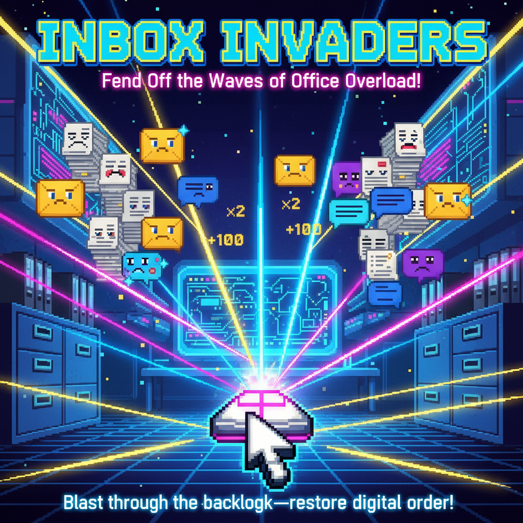 Inbox Invaders - Fixed Shooter Arcade by Jabali AI