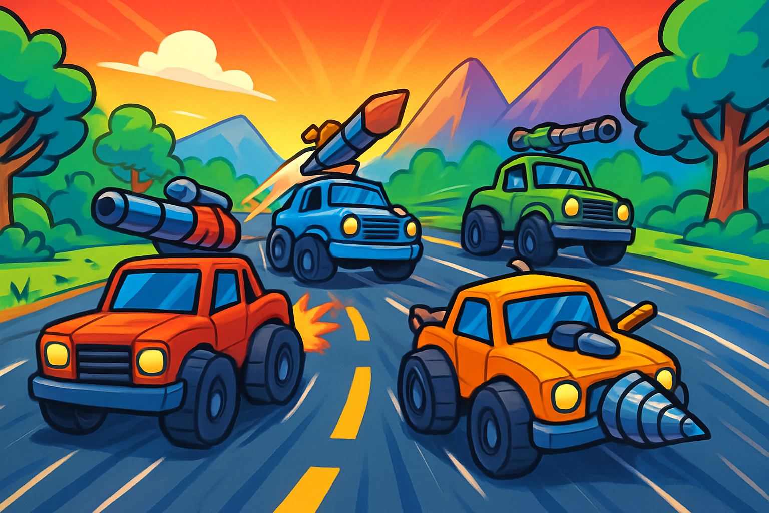 Cartoon Combat Racers - 3D Racing by Jabali AI