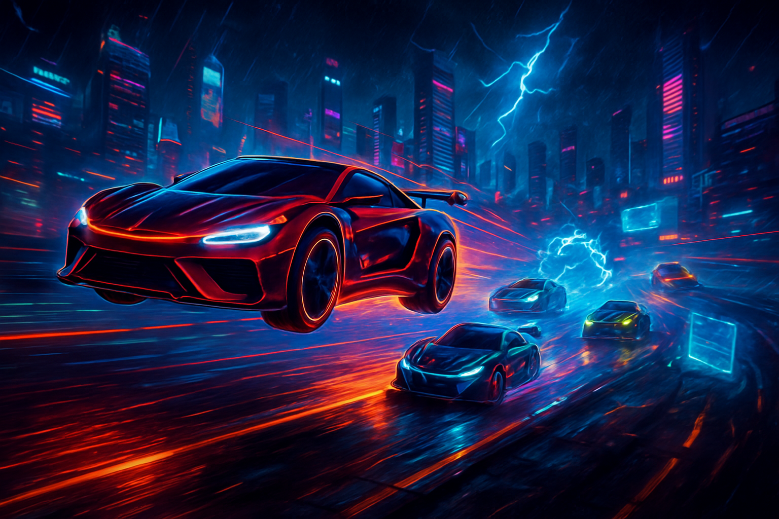 Neon Rivals: Combat Circuit - 3D Racing by Jabali AI
