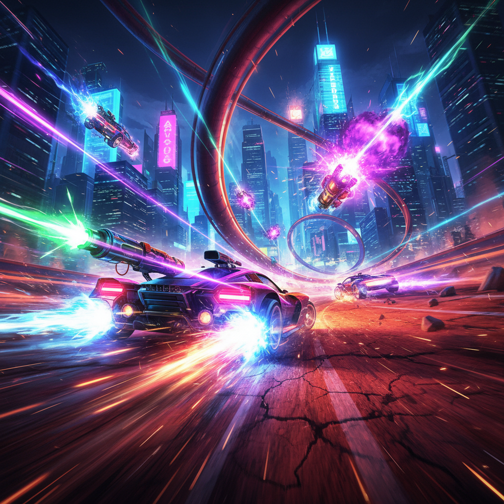 Neon Velocity: Combat Circuit - 3D Racing by Jabali AI