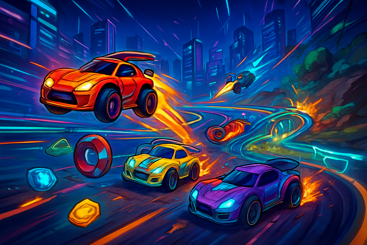 Neon Turbo Rivals - 3D Racing by Jabali AI