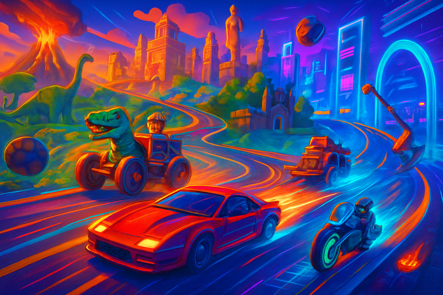 Chrono Racers: Battle Through Time - 3D Racing by Jabali AI