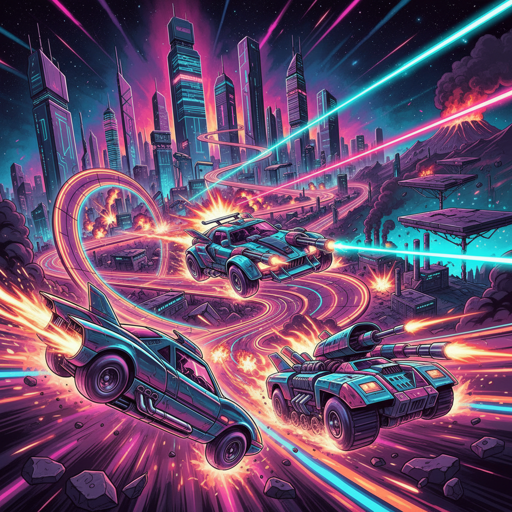 Neon Rivals: Turbo Combat - 3D Racing by Jabali AI