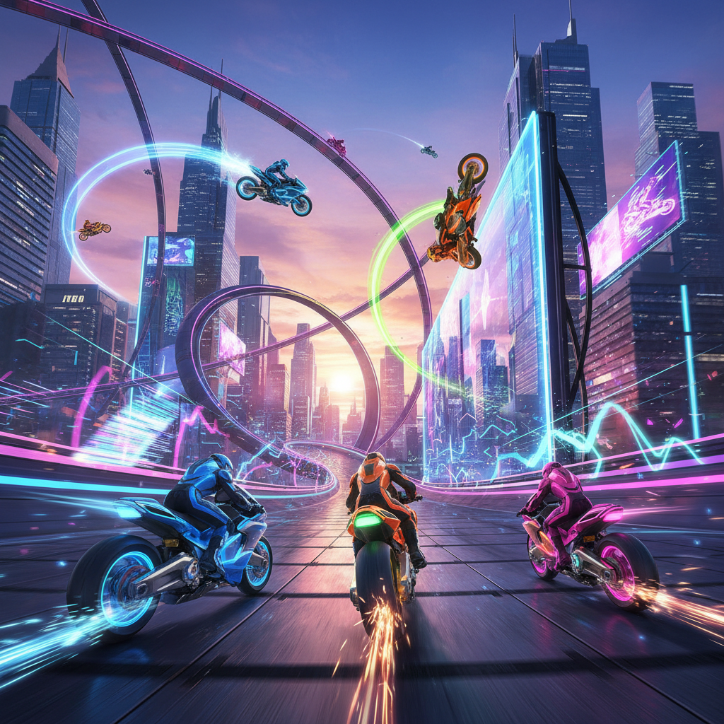 Stunt riders: Rides to dead. - 3D Racing by Jabali AI