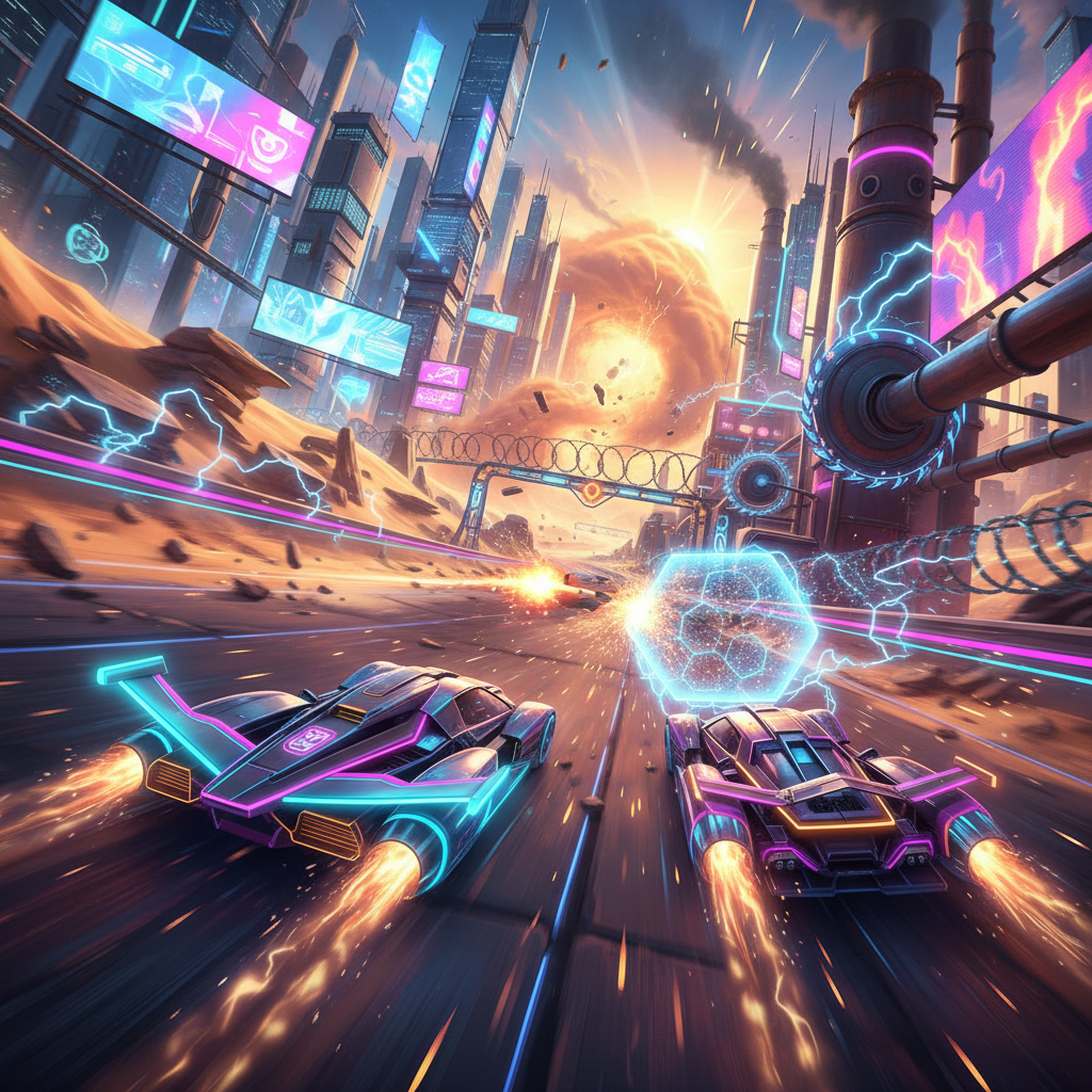 Neon Velocity: Combat Circuit - 3D Racing by Jabali AI