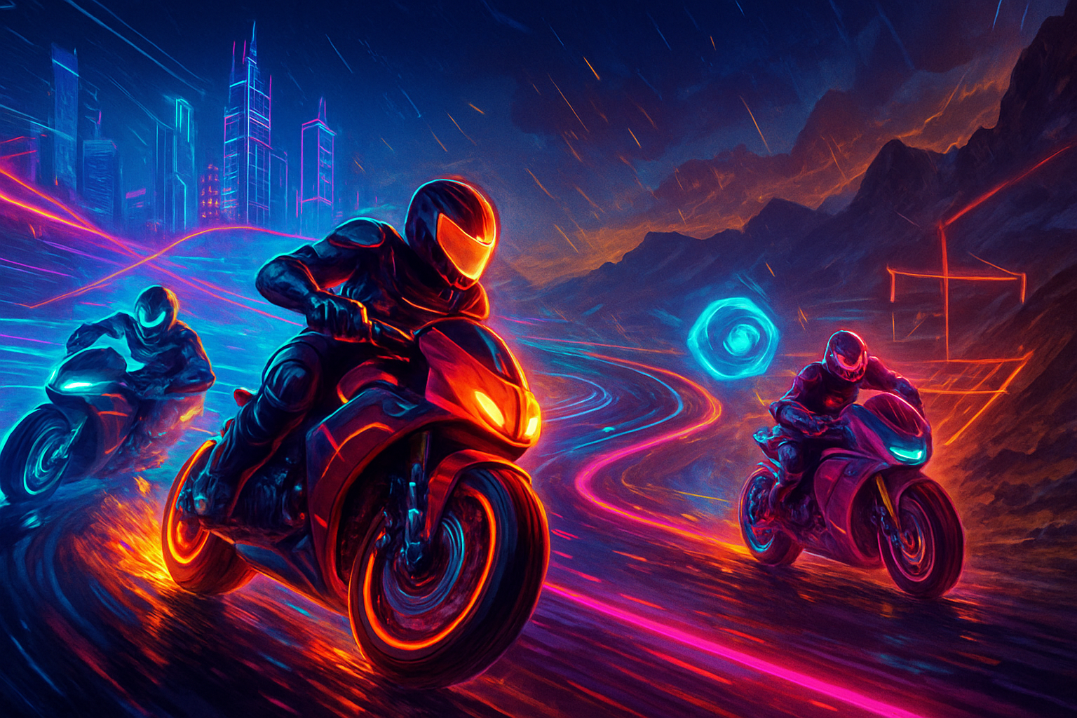 Neon Circuit Riders - 3D Racing by Jabali AI