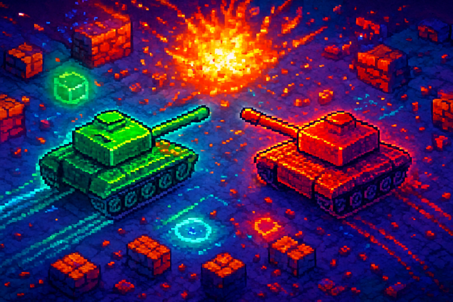 Tank Duel: Neon Rivals - Directional Shooter by Jabali AI