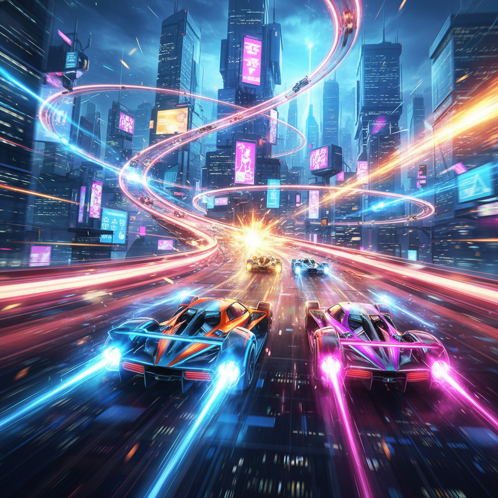 Neon Velocity: Combat Racers - 3D Racing by Jabali AI