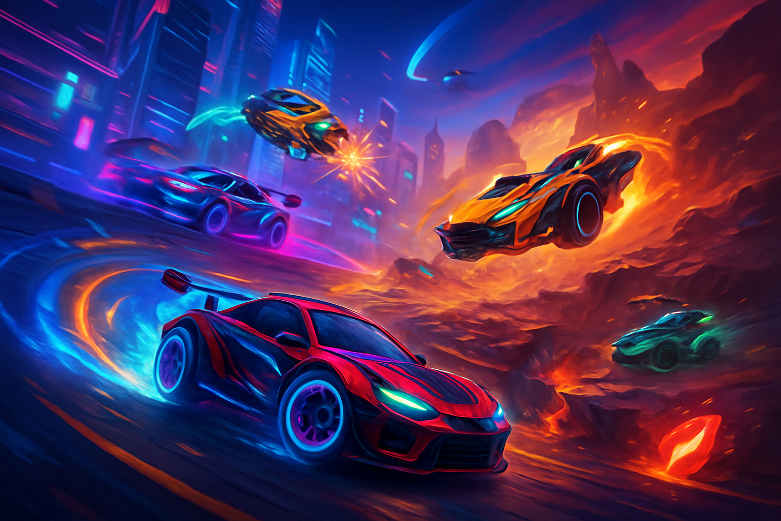 Neon Velocity: Combat Rush - 3D Racing by Jabali AI