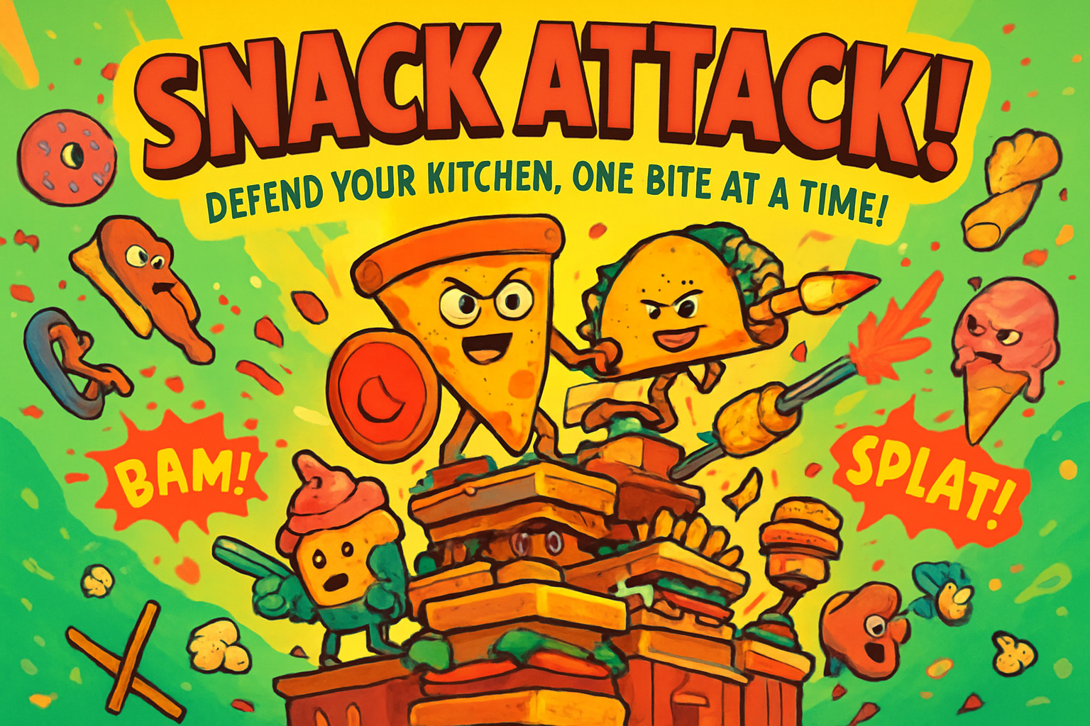 Snack Attack! - Strategic Defense Arcade by Jabali AI