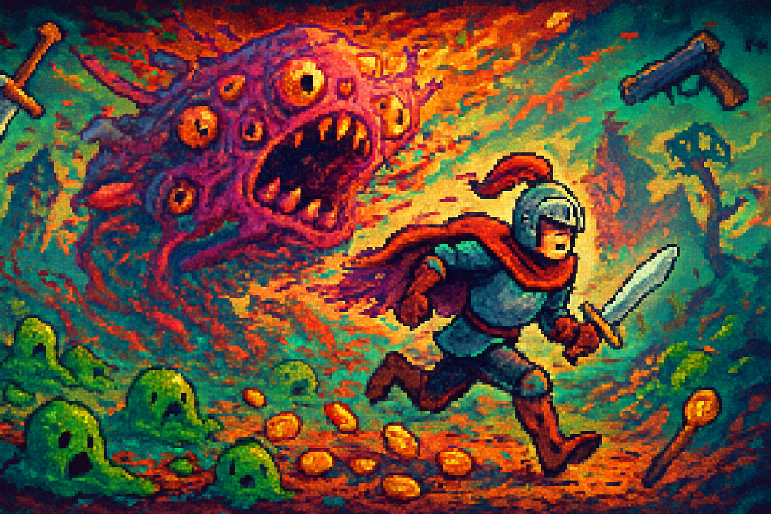 Knight Against the Misinformation Beast - Monster Chase by Jabali AI