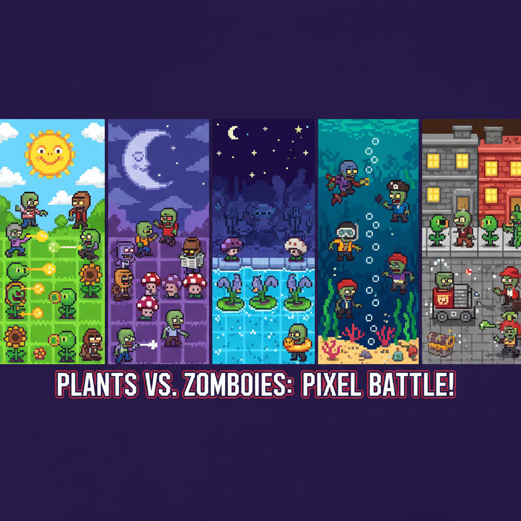 PVZ Modo Pixel - Monster Chase by Jabali AI