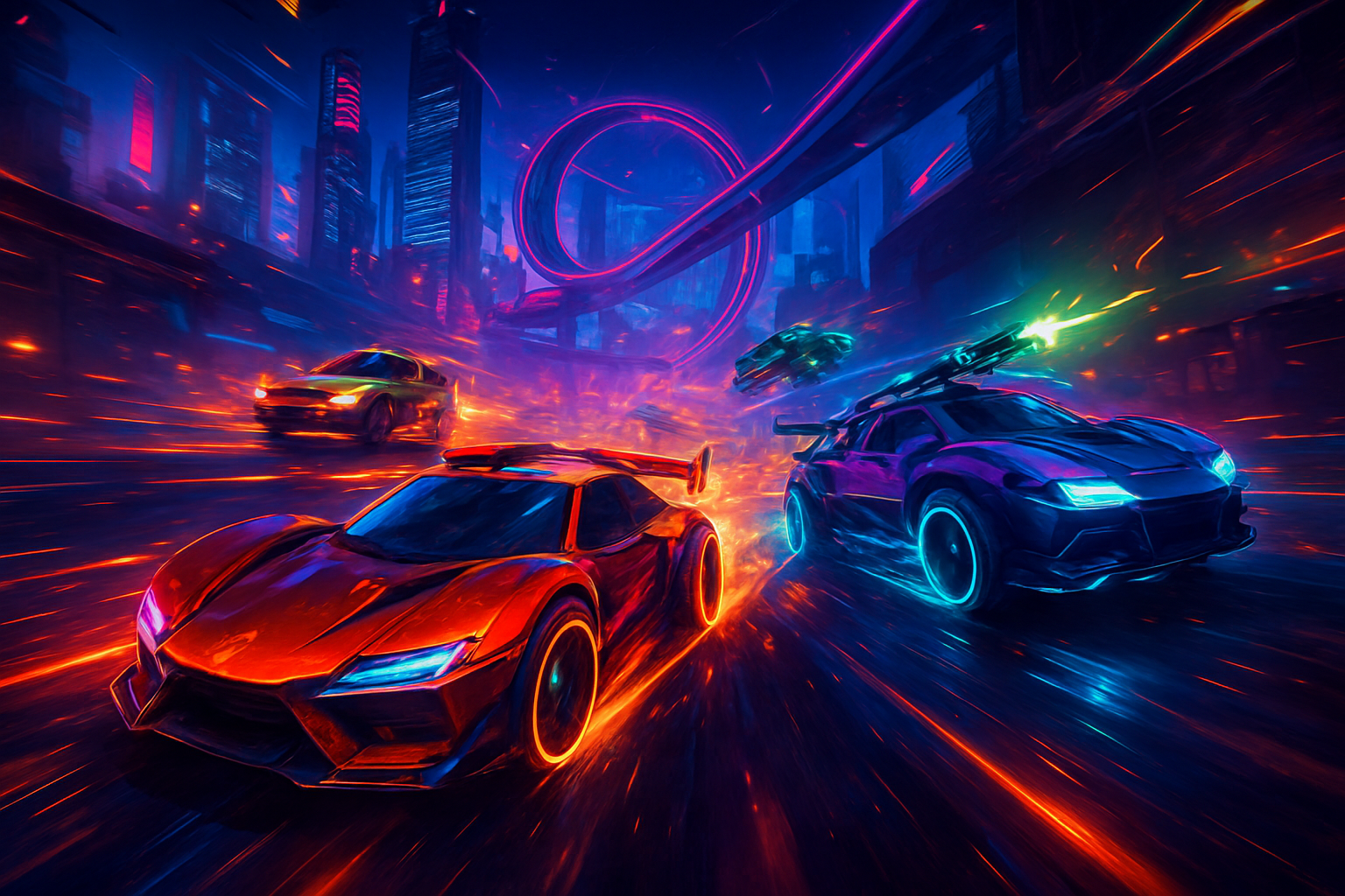 Neon Hyperdrive Rivals - 3D Racing by Jabali AI